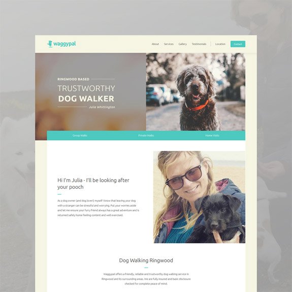 Waggypal Website Desktop View